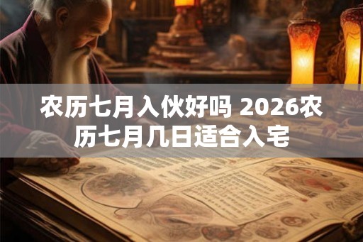 农历七月入伙好吗 2026农历七月几日适合入宅