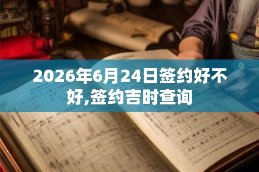 2026年6月24日签约好不好,签约吉时查询