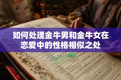 如何处理金牛男和金牛女在恋爱中的性格相似之处