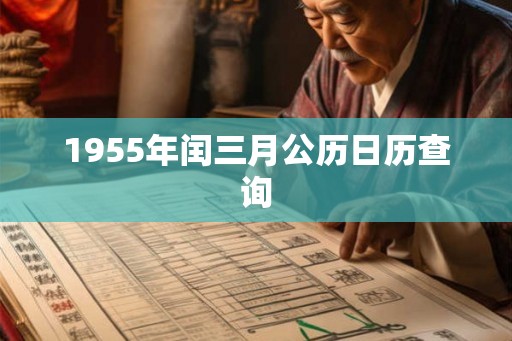 1955年闰三月公历日历查询 1955年闰三月公历日历查询