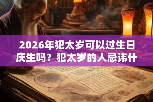 2026年犯太岁可以过生日庆生吗？犯太岁的人忌讳什么？