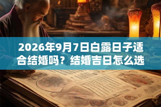 2026年9月7日白露日子适合结婚吗？结婚吉日怎么选择？