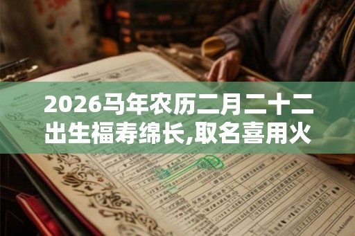 2026马年农历二月二十二出生福寿绵长,取名喜用火 2026马年农历二月二十二出生福寿绵长,取名喜用火
