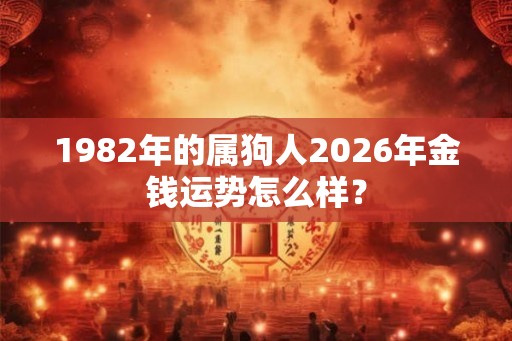 1982年的属狗人2026年金钱运势怎么样？