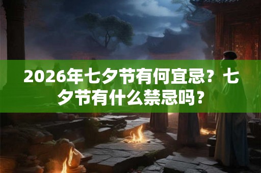 2026年七夕节有何宜忌?七夕节有什么禁忌吗? 2026年七夕节有何宜忌?七夕节有什么禁忌吗?