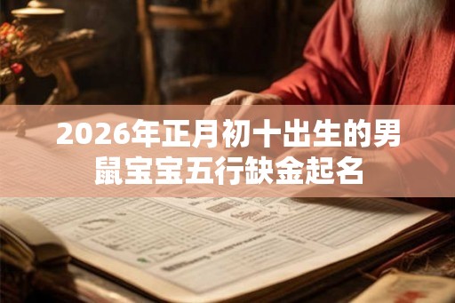 2026年正月初十出生的男鼠宝宝五行缺金起名 2026年正月初十出生的男鼠宝宝五行缺金起名