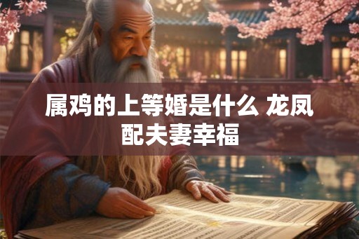 属鸡的上等婚是什么 龙凤配夫妻幸福