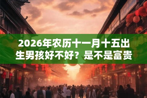 2026年农历十一月十五出生男孩好不好？是不是富贵命？