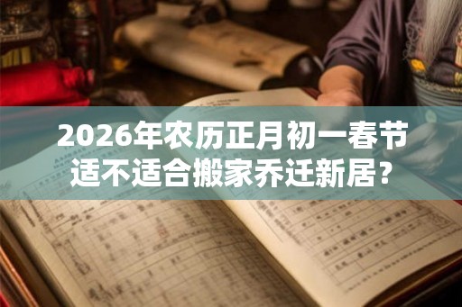 2026年农历正月初一春节适不适合搬家乔迁新居? 2026年农历正月初一春节适不适合搬家乔迁新居?