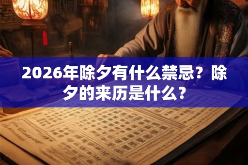 2026年除夕有什么禁忌？除夕的来历是什么？
