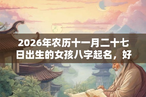 2026年农历十一月二十七日出生的女孩八字起名，好名字大全