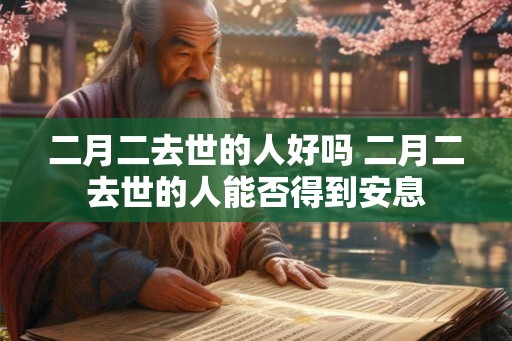 二月二去世的人好吗 二月二去世的人能否得到安息