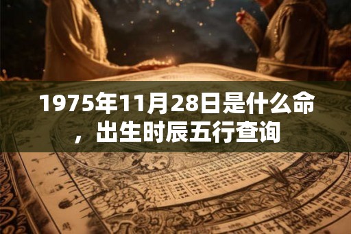 1975年11月28日是什么命，出生时辰五行查询