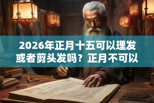 2026年正月十五可以理发或者剪头发吗?正月不可以理发吗? 2026年正月十五可以理发或者剪头发吗?正月不可以理发吗?