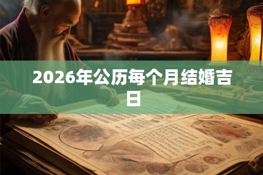 2026年公历每个月结婚吉日