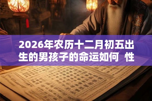 2026年农历十二月初五出生的男孩子的命运如何  性格好不好