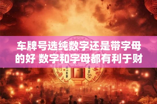 车牌号选纯数字还是带字母的好 数字和字母都有利于财运 车牌号选纯数字还是带字母的好 数字和字母都有利于财运