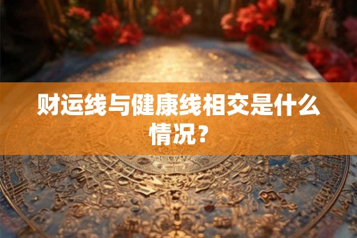 财运线与健康线相交是什么情况？