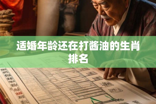 适婚年龄还在打酱油的生肖排名