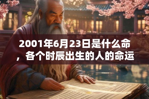 2001年6月23日是什么命，各个时辰出生的人的命运