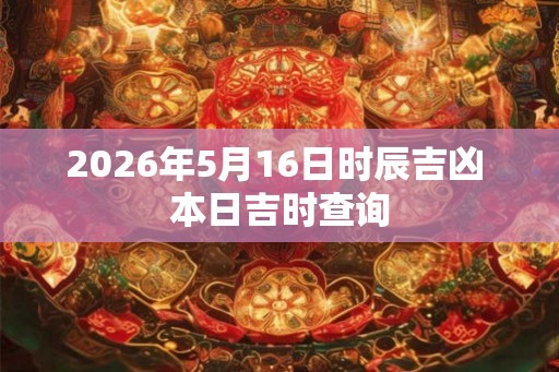 2026年5月16日时辰吉凶 本日吉时查询 2026年5月16日时辰吉凶 本日吉时查询