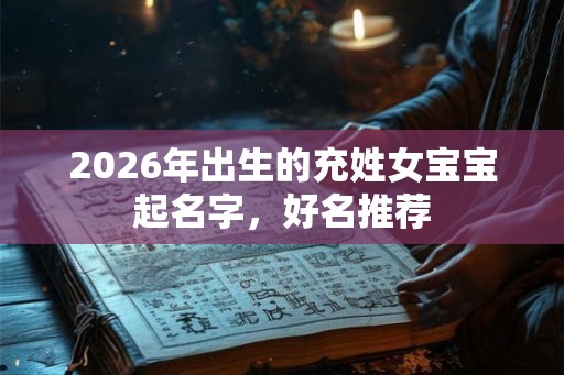 2026年出生的充姓女宝宝起名字，好名推荐