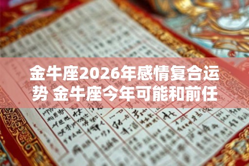 金牛座2026年感情复合运势 金牛座今年可能和前任复合吗 金牛座2026年感情复合运势 金牛座今年可能和前任复合吗