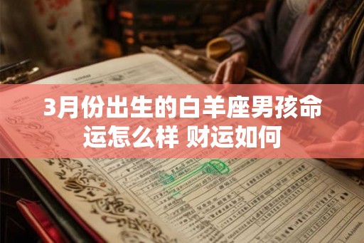 3月份出生的白羊座男孩命运怎么样 财运如何