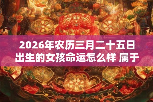 2026年农历三月二十五日出生的女孩命运怎么样 属于什么命