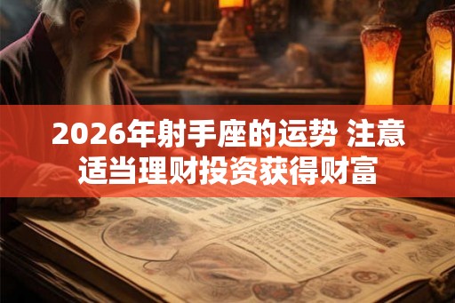 2026年射手座的运势 注意适当理财投资获得财富