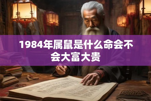 1984年属鼠是什么命会不会大富大贵