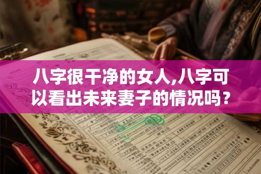 八字很干净的女人,八字可以看出未来妻子的情况吗？