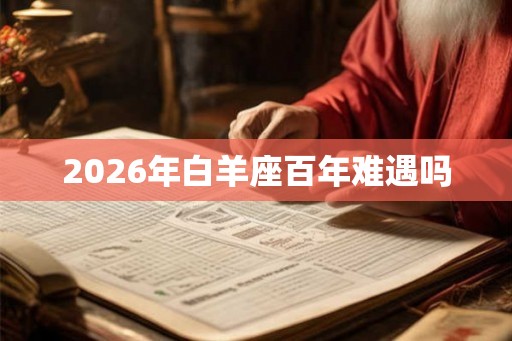 2026年白羊座百年难遇吗