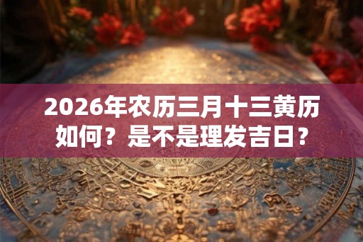 2026年农历三月十三黄历如何？是不是理发吉日？