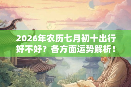 2026年农历七月初十出行好不好？各方面运势解析！