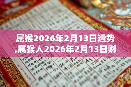 属猴2026年2月13日运势,属猴人2026年2月13日财运,生肖猴2026年2月13日运势 属猴2026年2月13日运势,属猴人2026年2月13日财运,生肖猴2026年2月13日运势