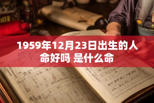 1959年12月23日出生的人命好吗 是什么命