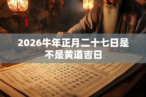 2026牛年正月二十七日是不是黄道吉日
