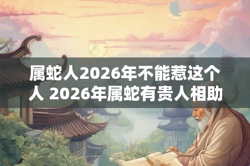 属蛇人2026年不能惹这个人 2026年属蛇有贵人相助吗