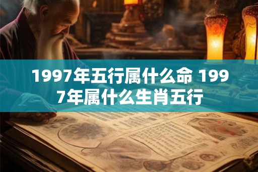 1997年五行属什么命 1997年属什么生肖五行