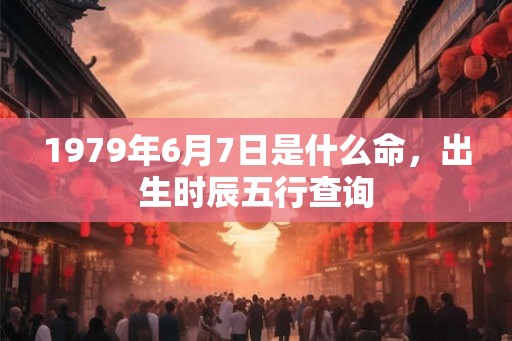 1979年6月7日是什么命,出生时辰五行查询 1979年6月7日是什么命,出生时辰五行查询