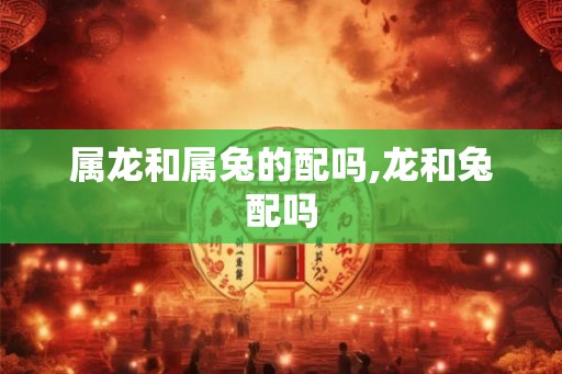 属龙和属兔的配吗,龙和兔配吗