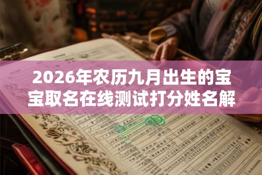 2026年农历九月出生的宝宝取名在线测试打分姓名解析