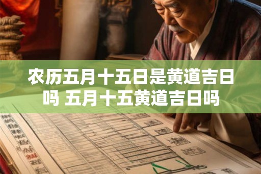农历五月十五日是黄道吉日吗 五月十五黄道吉日吗