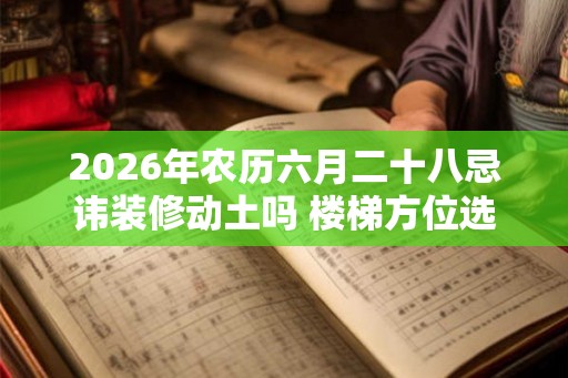 2026年农历六月二十八忌讳装修动土吗 楼梯方位选择