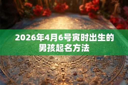 2026年4月6号寅时出生的男孩起名方法