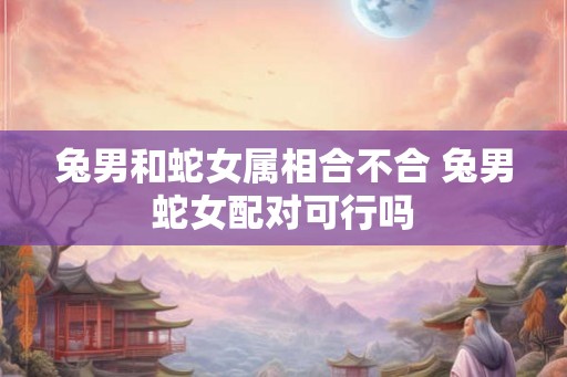 兔男和蛇女属相合不合 兔男蛇女配对可行吗