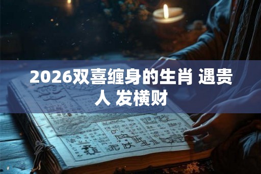 2026双喜缠身的生肖 遇贵人 发横财
