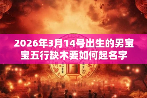 2026年3月14号出生的男宝宝五行缺木要如何起名字 2026年3月14号出生的男宝宝五行缺木要如何起名字