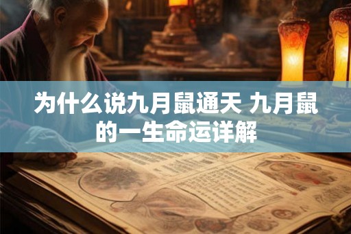 为什么说九月鼠通天 九月鼠的一生命运详解